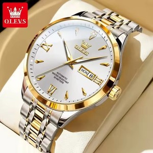   Montres mécaniques automatiques de luxe originales 9956 pour hommes, en acier inoxydable, étanches, montre pour homme d'affaires - Product Image 1