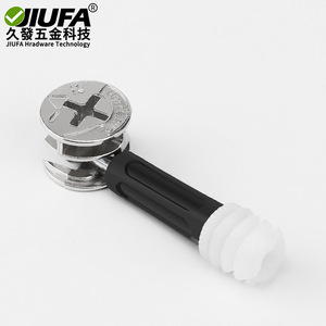 Jiufa Furniture Connector Screw Zinc Alloy Nickel Plating Easy Installation For Cabinet <b>Wardrobe</b> Assembly Parts - Product Image 3