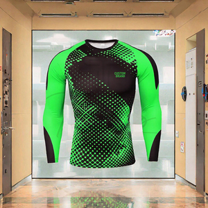 Camiseta Deportiva de Compresión de Manga Larga con Estampado Personalizado, Spandex/Nylon 220g, Secado Rápido, para Gimnasio y Fitness - Product Image 3