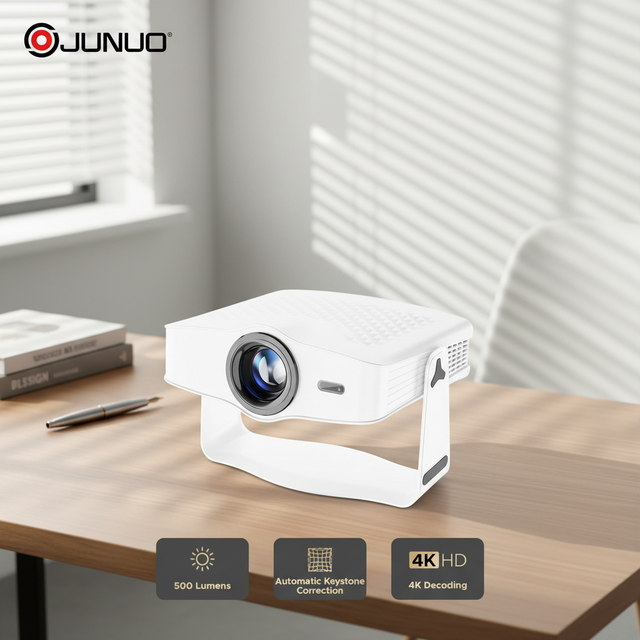 2026 J500 Portable Projector 1GB RAM 8GB ROM 4K 2.4G+5G Wifi Android14 OS 500 ANSI Lumen 200inches Screen Smart Projectors