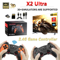 X2 Ultra TV Game Stick 40000 jeux, sortie 4K, console rétro, 128 Go, 64 Go, 256 Go, 2.4G, faible latence, double manette sans fil, console