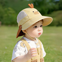 Sombrero de Sol para Niños, Delgado, de Secado Rápido, Transpirable, de Ala Ancha, para Uso en Exteriores, 100% Algodón, con Decoración de Botones