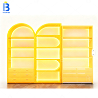 Baishida Retail Store Vitrine LED-Licht MDF-Farbe Kommerzielle benutzer definierte Größe Kosmetik Parfüm Vitrine recycelbar