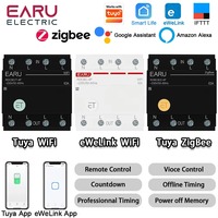 Disjoncteur intelligent Tuya EWeLink WiFi ZigBee, relais temporisé, commande vocale à distance pour Alexa Google Home Assistant WiFiCB