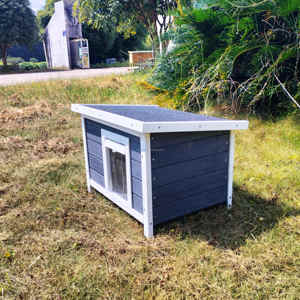 Lüks açık ahşap <span class=keywords><strong>Feral</strong></span> kedi kafes SDCH016 hızlı ve kolay montaj için katı baskı desen ile küçük hayvanların evcil hayvan evi - Product Image 3