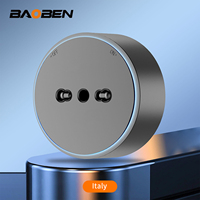 Adaptador de Enchufe de Pared Duradero BAOBEN, Tomacorriente de Cinco Orificios con Puertos USB + Tipo-C, Accesorios Eléctricos