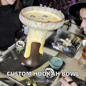 Cazoleta de Cerámica Personalizada para Hookah, Accesorio Moderno para Shisha, Acabado Lacado Hecho a Mano, Chiminea Resistente para Fumar - Product Image 6