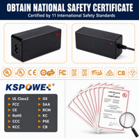 Chargeur mural de bureau KSPOWER C4 8.4V-37.8V, efficacité de 90%, garantie de 3 ans pour batterie Li-ion