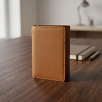 Portefeuille homme fin en cuir véritable, anti-RFID, avec fenêtre d'identification, durable, sans fermeture éclair, pratique, petit porte-cartes de voyage