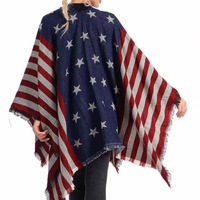 Écharpe et châle d'hiver tendance pour femmes, motif drapeau américain, best-seller