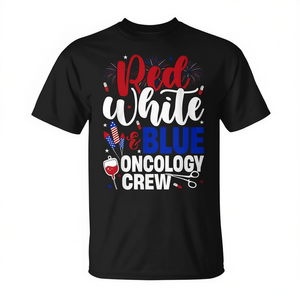 Camiseta de enfermera del 4 de julio de Red White Blue Oncology Crew - Product Image 2
