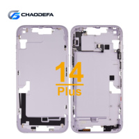 Boîtier central violet pour iPhone 14 Plus avec boutons d'alimentation et de volume – Accessoire de réparation pour téléphone portable – Garantie 1 an