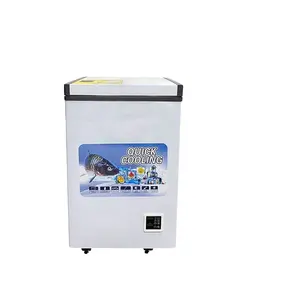 AC/DC solar 12v 24v komersial freezer dada kulkas surya OEM solar powered freezer