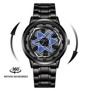 Montre Officielle Originale 3D Sha Rinn Gann Tournante <span class=keywords><strong>Uchiha</strong></span> <span class=keywords><strong>Sasuke</strong></span> Personnages de Dessin Animé Montres Quartz Étanche Rotation à 360° - Product Image 3