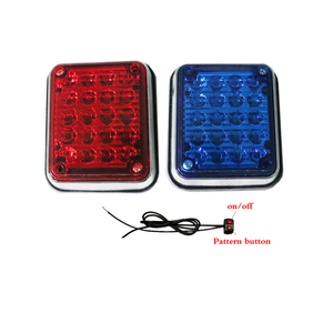 <span class=keywords><strong>6W</strong></span> Mini Vuông bề mặt gắn đèn giao thông màu đỏ và màu xanh ánh sáng cảnh báo xe cứu thương với 7 Mẫu nhấp nháy - Product Image 6