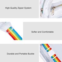 Riñonera Transparente Unisex Personalizada, Material de PVC de Alta Calidad, Diseño con Patrón, Aprobada para Estadios, Duradera, Moderna, para Exteriores, Marca QL