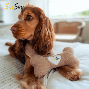 SinSky Interactive Pet Jouets En Peluche Lavable Durable Doux Sécurité Morsure À Mâcher Chien Grinçant Jouets En Forme D'os Chiot Cadeaux Pet Chewers - Product Image 1