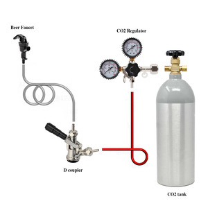 Regulador de <span class=keywords><strong>CO2</strong></span> para Barril Sankey, Rosca de Entrada W21.8 / CGA320, Regulador de <span class=keywords><strong>CO2</strong></span> para Cerveza Casera para Monitorear la Carbonatación - Product Image 5