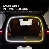 Éclairage de coffre universel, lumière ambiante modifiée, bande lumineuse LED décorative blanche/bleu glace/vert/jaune/rouge avec capteur pour coffre
