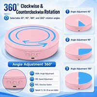 PULUZ Meja Putar Fotografi Cermin 20cm Rotasi Elektrik 360 Derajat Bertenaga USB Kapasitas Beban 5-10kg untuk Pajangan Perhiasan dan Jam Tangan