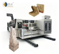 Ligne de liaison automatique pour impression flexographique de carton ondulé, machine d'impression, de rainurage et de découpe en ligne