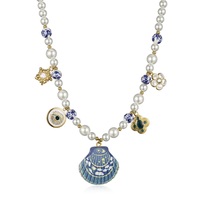 Collier chaîne perlée bohème avec pendentif coquillage unisexe – Grande vente
