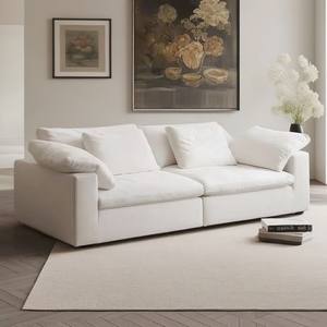 Set di divani componibili componibili quadrati in stile crema-<span class=keywords><strong>soggiorno</strong></span> moderno minimalista di lusso essenziale per un ambiente accogliente centro commerciale dell'hotel - Product Image 2