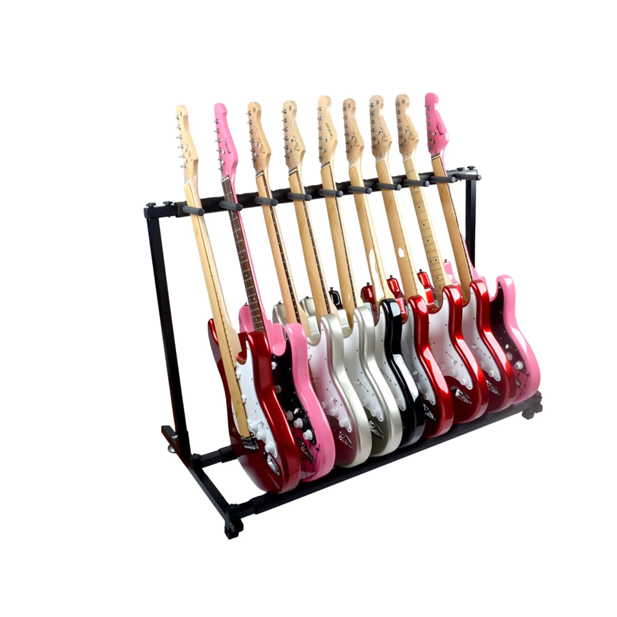 Barato guitarra elétrica stand múltiplo pode colocar 9 peças guitarra elétrica