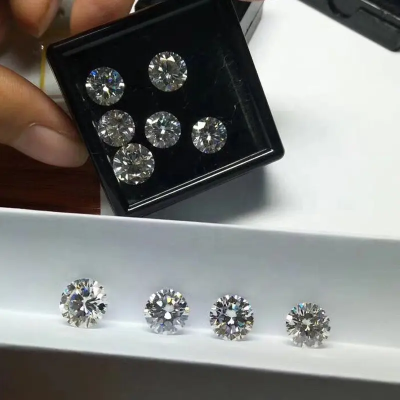 Großhandel Moissanite Edelsteine 100% Echt Pass Positive Diamant Tester 3 Runde Cut 2ct 8mm EF VVS Lose Moissanite Diamant