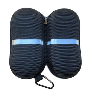 Estuche para gafas de sol en forma de U, negro con cremallera plateada, bolsa de almacenamiento para gafas, material de tela, primavera 2021 - Product Image 4