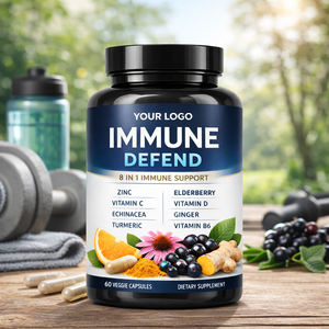 Capsules multivitaminées pour le soutien immunitaire en marque propre, <span class=keywords><strong>zinc</strong></span>, vitamine <span class=keywords><strong>C</strong></span>, logo personnalisé, formule antioxydante pour adultes - 60/90/120 unités - Product Image 5