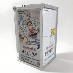 सबसे अच्छा विक्रेता थोक ऐक्रेलिक एक टुकड़ा अंग्रेजी जापानी व्यापार कार्ड गेम बूस्टर बॉक्स डिस्प्ले केस OP-1