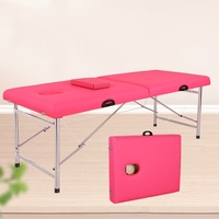 Table de massage pliable en acier inoxydable de haute qualité, moderne et portable, pour spa, salon de beauté, soins des cils et du visage
