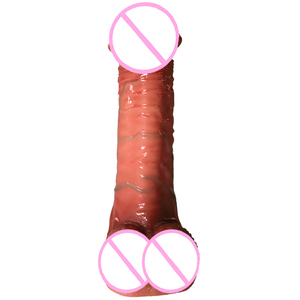 Vibrateur en gel de silice liquide Dong Big Brown à prix d'usine, doux, 100 % étanche, sensation réaliste, jouet sexuel pour femmes adultes - Product Image 6