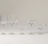 Verres à vin en cristal transparent de luxe, verrerie élégante pour la maison, le bar, le restaurant, les fêtes, verres à vin rouge pivoine