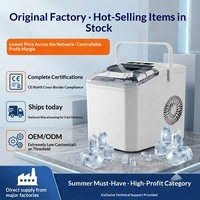 Machine à glaçons compacte entièrement automatique transfrontalière 1,3 L à brancher pour usage domestique, commercial, en kiosque ou en dortoir - Vente en gros disponible