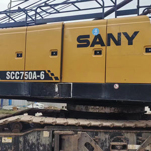 Grue sur chenilles SANY de 75 tonnes, grue à flèche en treillis d'occasion de haute qualité, moteur Weichai, boîte de vitesses, pompe, 2001-4000 heures - Product Image 1