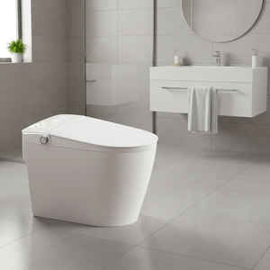 WC intelligent de haute qualité à prix abordable pour hôtel et maison, avec télécommande, ouverture automatique, chasse d'eau par capteur, toilette monobloc - Product Image 1