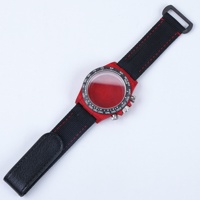 Montre mécanique automatique haut de gamme pour homme VSF, boîtier en fibre de carbone noire, lunette en pierres précieuses arc-en-ciel, trois cadrans, chronographe multifonction 4130