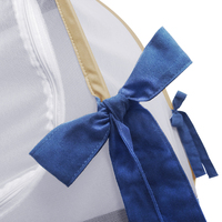Moustiquaire carrée élégante en satin et dentelle pour bébé, pliable, pop-up, pour chambre d'été, protection de lit bébé