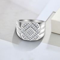 Nouvelle tendance de YH JEWELLERY Bague pour homme en argent sterling 925 avec pierre CZ en or 18 carats plaqué argent S925 pour les mariages et le style hip-hop