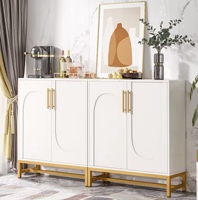 FYZK Modern Buffet Sideboard Cabinet <strong>Top</strong> Wood Metal Frame Dining Room Kitchen Furniture Factory Wholesale <strong>Custom</strong> OEM Storage