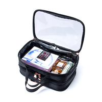 KONCAI Nouveau style de sac cosmétique transparent en PVC avec logo personnalisé Pochette de maquillage transparente Trousse de beauté