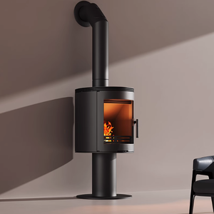 Calentador de Chimenea Circular de Vidrio Personalizado de Alta Gama. Chimenea de leña para uso doméstico, ideal para villas, nueva chimenea interior para leña. - Product Image 4