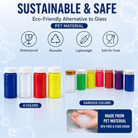 Conteneur pour comprimés et capsules de qualité alimentaire 80cc avec bouchon à vis, flacon en plastique PET pour emballage de suppléments vitaminiques et médicaments