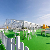 Grande tente de réception transparente, chapiteau extérieur imperméable pour mariages et événements