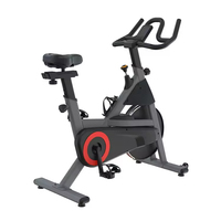 Vélo de spinning avec frein à friction et moniteur de fréquence cardiaque, cycle d'exercice avec capacité de 120 kg pour la maison, le studio et l'entraînement cardio quotidien