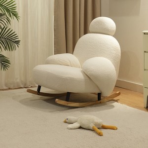 Nuevo Sillón de Diseño Nórdico de Lujo, Personalizado, de Tela, Estilo Casual, Color Rosa, Decorado, para Sala de Estar, Hogar, Sillón Individual Mecedor - Product Image 3