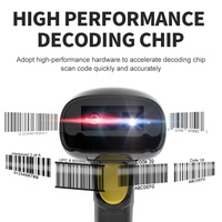 Escáner Automático de Códigos de Barras 2D con Soporte, Interfaz USB, Lector de Códigos QR, Resolución de 4mil, Distancia de Lectura de 10mm-600mm, para Inventario Móvil