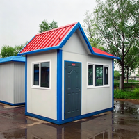 Kiosque de sécurité moderne en acier coloré, mini-poste de garde en panneaux sandwich EPS de haute qualité, étanche et insonorisé